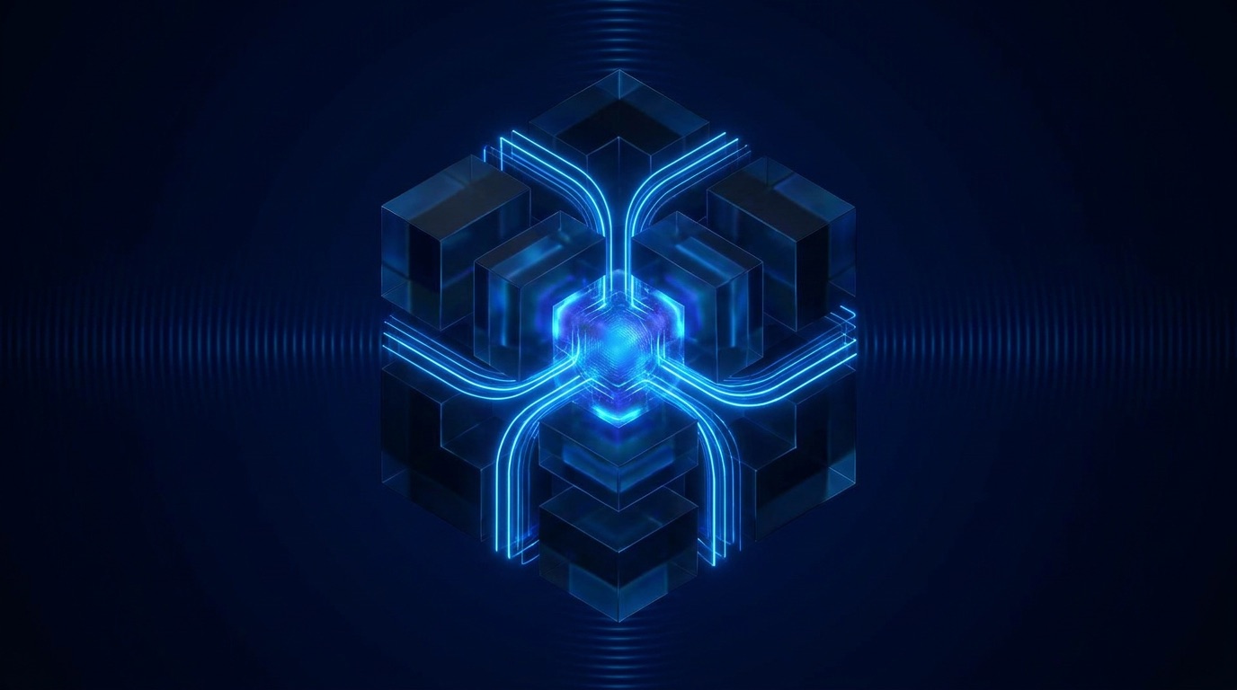 Abstract geometric database core with data streams flowing outward