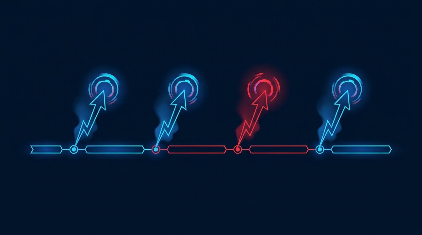 Warning signals rising from a project timeline