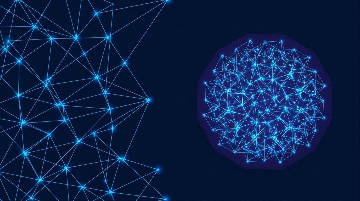 Two team structures, an external network versus an internal cluster
